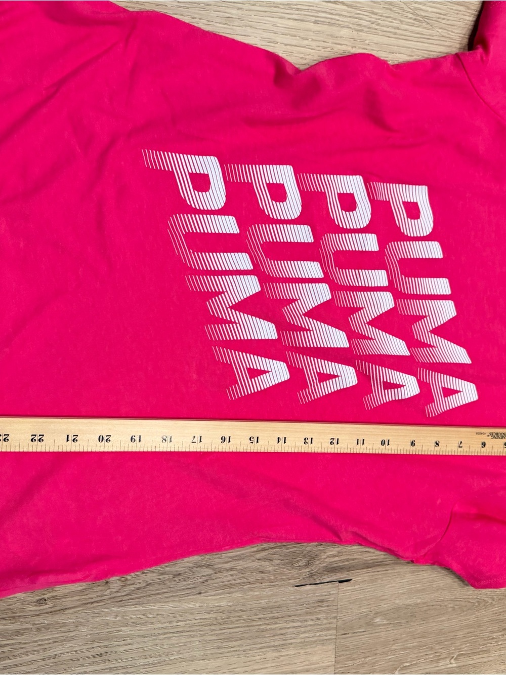Puma Hot Pink Repeat Logo Tee - Picture 4 of 6